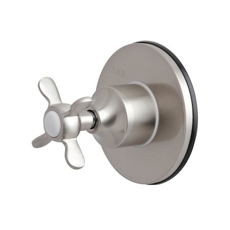 Kingston Brass KS3038BEX Single-Handle Three-Way Diverter Valve with Trim Kit, Brushed Nickel KS3038BEX